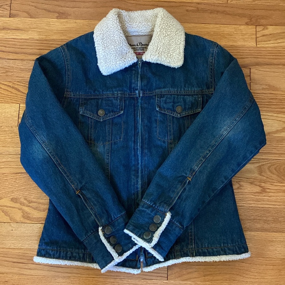 VTG Steve & Barry’s Denim/Sherpa Trim Jacket - Picture 6 of 13